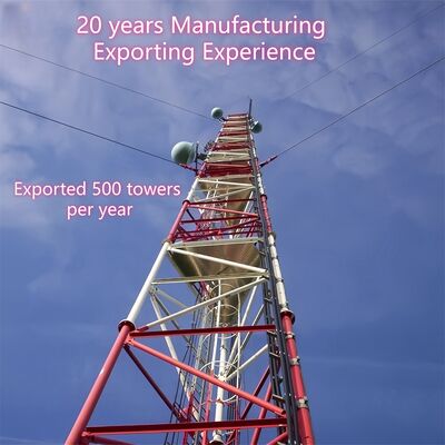 35M Q355 Steel Guyed Tower Light Foundation cho vùng phủ sóng trên diện rộng đồng cỏ