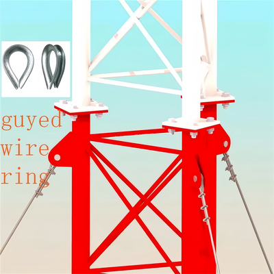 35M Q355 Steel Guyed Tower Light Foundation cho vùng phủ sóng trên diện rộng đồng cỏ