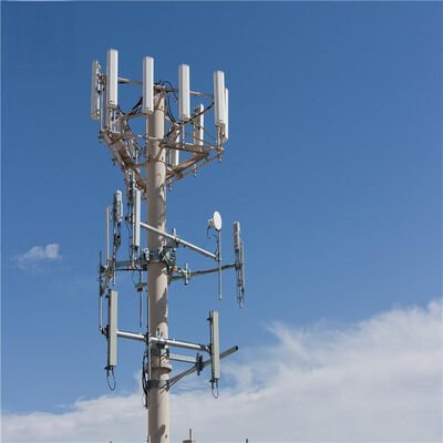 Tháp đơn cực bằng thép 20M Q355 trên mái nhà cho tòa nhà văn phòng Triển khai 5G