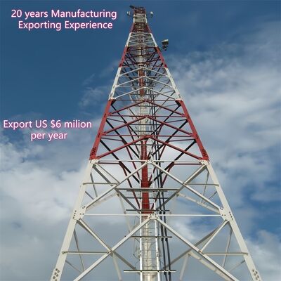 50M  Hot-Dip Galvanized 3-Legged Angular Modular Bolt Connection Steel Village Wireless Signal Lattice Tower