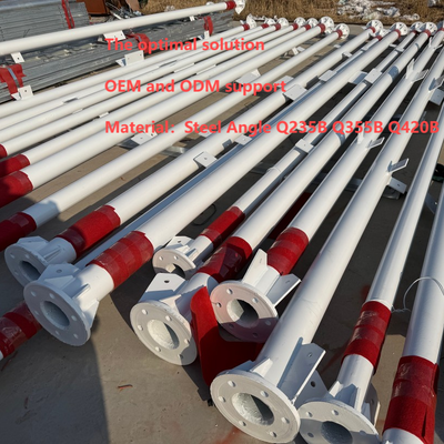 Tháp lưới thép hình ống 3 chân hạng nặng dành cho liên lạc khu vực khai thác từ xa Trạm gốc 4G 5G Q345B Cột chống gió mạ kẽm nhúng nóng