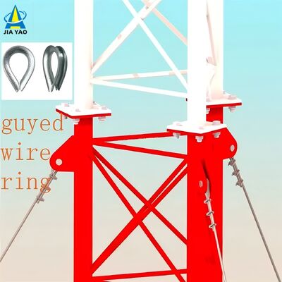 WireTower có dây cực cao để phát sóng truyền hình vô tuyến tầm xa ANSI/TIA-222 Cột lưới chắc chắn tiêu chuẩn với hệ thống neo bằng thép cường lực