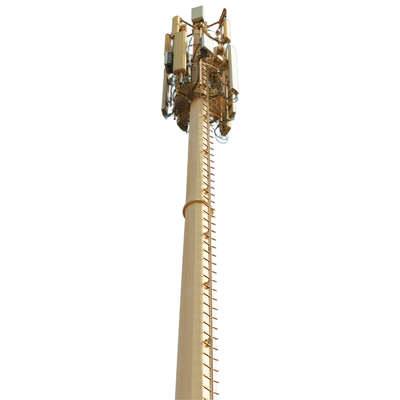 Self Supporting Monopole Steel Tower High Strength Tubular Communication Pole Tower Hot Dipped Galvanized Q235B for Urban Wireless Network Antenna Site Support
