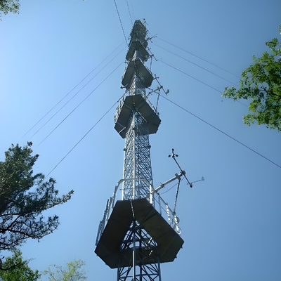 Hot Dip Galvanized Wind Measurement Tower Anemometer Mast Lattice Steel Tower for Wind Farm Assessment